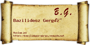 Bazilidesz Gergő névjegykártya